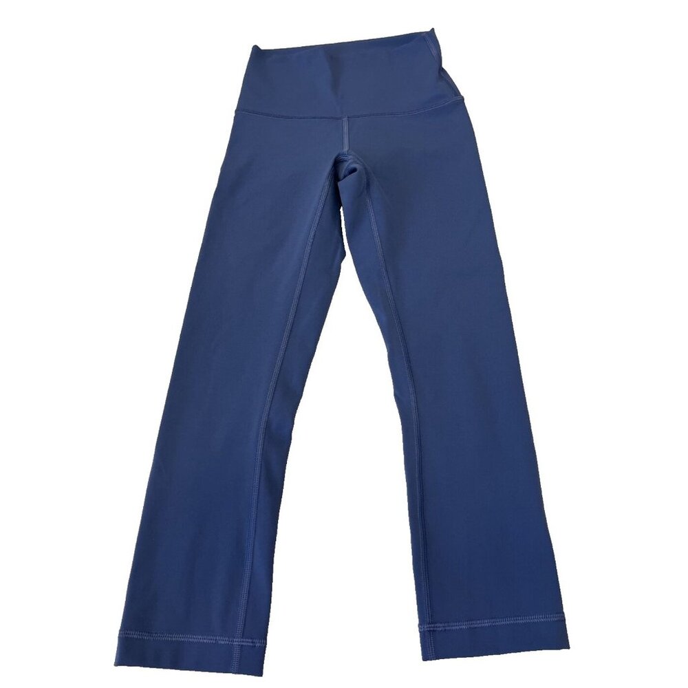 Lululemon Womens Mid-Rise Crop 21” Leggings Size 0 Blue